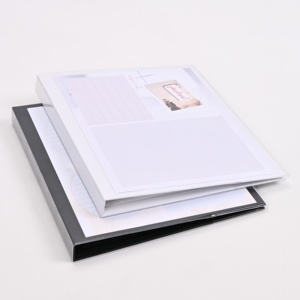 Álbum de Fotos Personalizable de PVC, 8x10 Pulgadas, Cuero Blanco Transparente, Impreso, para Tarjetas de Boda, Ecológico y Duradero - Product Image 4