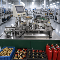 Machine de vissage de vannes d'extincteurs avec serrage pneumatique, contrôle PLC et intégration en ligne de production