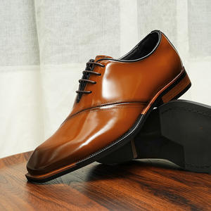 Nuevos Zapatos Formales de Cuero de Lujo para Hombre, con Punta Cuadrada, Estilo Oxford, Brillantes, para Bodas y Negocios, con Aumento de Altura - Product Image 6