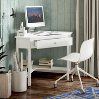 Petit bureau d'angle en bois Design triangulaire avec tiroir et étagère d'échelle Bureau à domicile