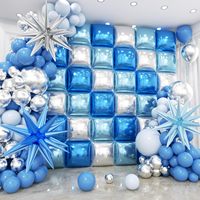 36 ballons carrés en aluminium rouges, verts, dorés et noirs pour fond mural, kit arche de guirlande de 124 ballons double face, fournitures quotidiennes gratuites
