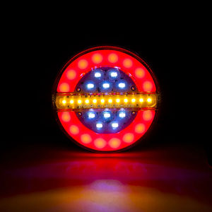 Feu arrière rond à LED Hamburg pour camion, feu stop de pare-chocs arrière, feu de position DRL, clignotant séquentiel pour remorque, bus, fourgonnettes, 4x4, 12V 24V - Product Image 1