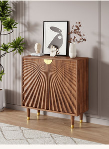 Meuble d'entrée en <span class=keywords><strong>bois</strong></span> de style moderne avec un design sculpté créatif et artistique, servant de meuble de rangement dans le salon - Product Image 3