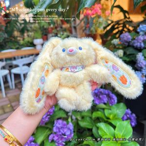 15cm Dễ Thương Hoa Bunny Tai Pull-out búp bê Keychain người bạn tốt nhất Quà tặng Túi Mặt dây chuyền cho cô gái lấy cảm hứng từ một sôi động Thú nhồi bông đồ chơi - Product Image 4