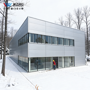 Bâtiment en acier préfabriqué moderne, surface galvanisée résistante à la corrosion, durée de vie de 50 ans, résistance au vent de 200 km/h pour usage industriel - Product Image 1