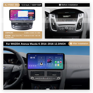 Reproductor de DVD para Auto Aijia Factory con Android 13 de 12.3 Pulgadas, Kit de Marco para FORD Focus 2012-2018, Cable, Caja Canbus, Radio Electrónica para Auto - Product Image 2