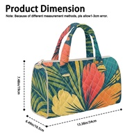 Sac à main brodé personnalisé avec imprimé floral Hibiscus Hawaïen et motif soleil éclatant, idéal pour le shopping, les voyages et le quotidien