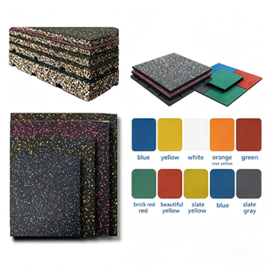 EPDM Rubber Gym Flooring Tiles <b>Interlocking</b> Non Slip Protective <b>Floor</b> <b>Mats</b> in Multiple Colors for Indoor Use - Product Image 1