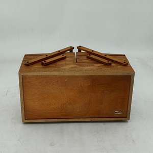 Boîte à couture extensible-Boîte en bois pour couturière pour le stockage des bobines de fil-Boîte de rangement pour kit de couture avec poignée-Panier à coudre en bois - Product Image 4