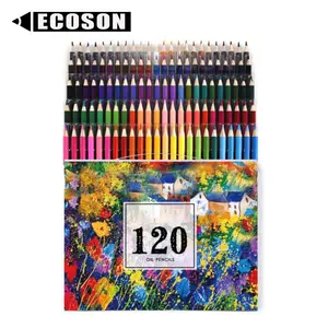Оптовая продажа, высококачественные цветные карандаши 120 цветов, профессиональный набор цветных карандашей 120