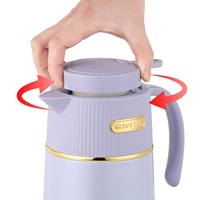 Termos kedap udara, 1,9l, kapasitas besar, desain cantik, Termos cetak besi, Pot kopi, termos panas, termos hangat