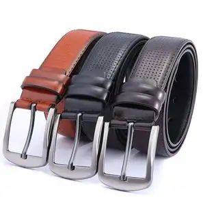 Wholesale Black Classic Men's Business Belt For Easy Adjustment Luxury Designer Waist Belt