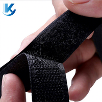 Bande de fixation auto-agrippante découpée à la forme, modèle 018, noire, autocollante, élastique, résistante à la chaleur, 100 % nylon