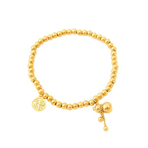 Conjunto de Collar con Colgante de Calabaza Estilo Chino de la Suerte con Dos Formas de Uso, Palabra Fu, Chapado en Oro, Acero Inoxidable, Pendientes Largos con Borla y Pulsera - Product Image 3