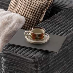 उच्च गुणवत्ता वाले आधुनिक अपार्टमेंट एल-आकार सोफा स्पंज भरने वाले बेज कपड़े के साथ आरामदायक लिविंग रूम सोफा सेट - Product Image 2