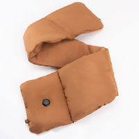 Couvre-cou chauffant thermique Écharpe courte en polyester uni avec enveloppe de manchon de couverture de visage en peluche pour écharpe chauffante USB extérieure