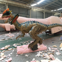 HT-032 Dinosaurus Animatronik Brachiosaurus Ukuran Asli Realistis dengan Mata Berkedip CE RoHS untuk Pusat Perbelanjaan