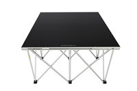 Plateforme de scène portable en aluminium avec design de cabine DJ légère pour mariages, événements scolaires, fêtes et clubs