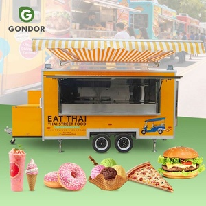 Carrito de Comida Móvil Barato para <span class=keywords><strong>Venta</strong></span> de Pizza, Catering, Peluquería Canina, Mini Remolque con Equipamiento, Estilo Americano - Product Image 1