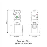 Porte-clés sonore rechargeable Panda avec LED et bouton à pression, jouet sensoriel amusant pour enfants et adultes, cadeau fantaisie