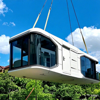 Capsule spatiale de luxe de style moderne avec grand espace et multifonctions pour hôtel, appartement, villa, hôtel extérieur en acier