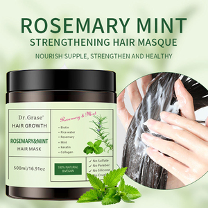 Mascarilla Capilar Hidratante de Romero Herbal, Sin Sulfatos, Orgánica, Anticaspa, con Queratina, Anti-Caída del <span class=keywords><strong>Cabello</strong></span>, Marca Privada Dr.Grace - Product Image 4