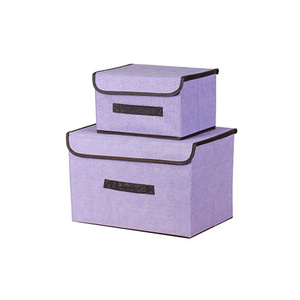 Grande boîte de rangement de jouets à clapet de conception classique avec tissu non tissé plié et couvercle Style classique pour une utilisation en garde-robe - Product Image 6