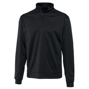 Sweat-shirt à col montant texturé en tricot avec fermeture éclair quart de tour, personnalisable avec étiquette OEM, pour homme, en polaire chaude, idéal pour l'hiver - Product Image 2