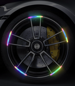 Pegatinas reflectantes <span class=keywords><strong>para</strong></span> <span class=keywords><strong>bicicleta</strong></span> de coche <span class=keywords><strong>para</strong></span> <span class=keywords><strong>ruedas</strong></span> de motocicleta, reflejos coloridos, pegatina de advertencia de seguridad impermeable y duradera - Product Image 5