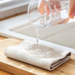 Cleaning <b>Cloth</b> Rectangle Solid Color Absorbent For Kitchen Dishware - Product Image 3