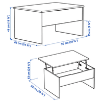 Table basse moderne en bois avec rangement pour salon, table centrale en MDF, fabricant OEM