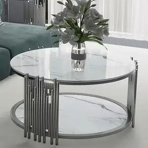 steel furniture set home glass top living, tempered stainless dining table/