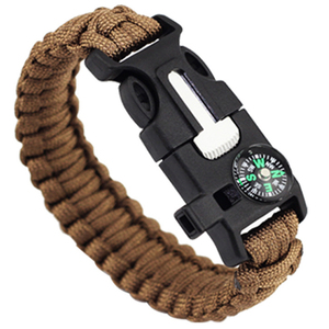 Outdoor 5 in 1 Gear <b>Kits</b> Escape Tactical Bracelets Flint Whistle Compass Scraper for Hiking Camping <b>Survival</b> Bracelet - Product Image 4