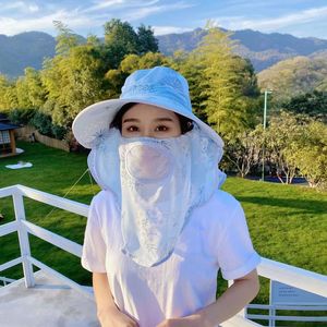 Sombrero para el sol, sombrero tipo pescador con ala ancha, protección solar, protector de cuello transpirable para mujer, ciclismo al aire libre en verano - Product Image 1