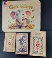 Impression de cartes de tarot personnalisées OEM/ODM en feuille métallisée, jeu de divination à collectionner, boîte de cartes imprimée sur mesure, échantillonnage rapide