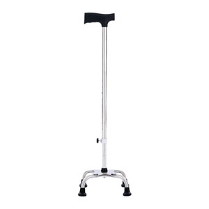Retractable Non Slip <b>Walking</b> <b>Stick</b> Aluminum Alloy Electroplated Four Cornered Senior Outdoor Hiking <b>Stick</b> - Product Image 3