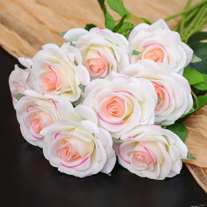 Roses artificielles en soie, haute simulation, toucher hydratant, décoration de mariage, ornements pour la maison - Product Image 3