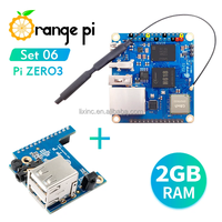 JQJ Orange Pi Zero 3 2GB+Placa de Extensión de Interfaz DDR4 Allwinner H618 WiFi Mini PC Placa de Desarrollo Ordenador de Placa Única