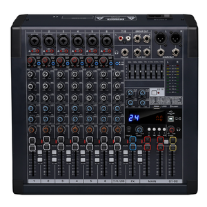 Mezclador de Audio Profesional RA-8 para DJ con 6 Entradas Mono/XLR + 2 Estéreo, 24 Efectos DSP de 32 Bits, Metálico y Alámbrico - Product Image 2