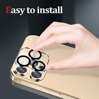 Clair sans bulles 9h protecteur d'écran d'objectif de caméra pour iphone 14 protecteur d'écran d'objectif de caméra en verre trempé pour iphone 15