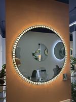 Miroir de Maquillage Intelligent LED Anti-Buée Éclairé Moderne IP44 avec Interrupteur Tactile en Aluminium, Éclairage Réglable 3000K-6000K pour Hôtels et Salons