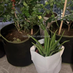 Macetas de aireación redondas para jardín de 2 galones, bolsas para macetas, bolsas para plantas de Control de raíces impresas personalizadas con correas de Asa resistentes - Product Image 6