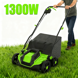 VERTAK 1300W 320mm <span class=keywords><strong>Scarificateur</strong></span> électrique 2-en-1 - Sac de 40L Aérateur de pelouse industriel DIY pour l'entretien des pelouses et jardins à domicile - Product Image 1