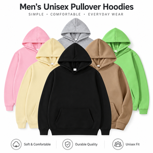Sudadera con Capucha Unisex, Personalizable con Logotipo, Bolsillo Canguro, Puños Acanalados, 6 Colores, Venta al Por Mayor para Impresión y Bordado - Product Image 1