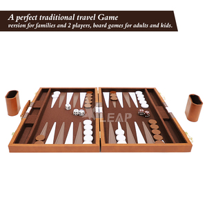 Set di Backgammon in pelle da viaggio da 18 pollici 46*28*5cm in pelle portatile in PVC Backgammon 15 Set a <span class=keywords><strong>dama</strong></span> - Product Image 4