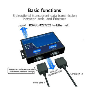 Serveurs série industriels à 2 canaux série NB124, génération 2, RS485/RS422/RS232, TCP/IP, port série Modbus vers port Ethernet - Product Image 3