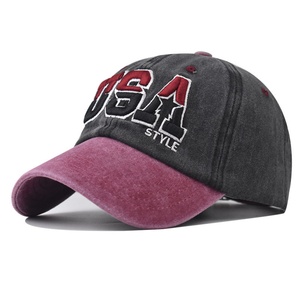 Casquettes de baseball classiques en coton brodé avec logo personnalisé, drapeau américain, pour le sport et les activités de plein air, ajustables avec fermeture snapback, vente en gros - Product Image 6