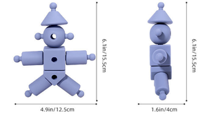 Silicone unico massaggiagengive, 3D giocattolo di assemblaggio geometrico per i bambini, bambini piccoli educativi gioco di picchettamento - Product Image 2