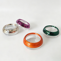 Pots cosmétiques vides Spot 50g, corps de pot transparent avec couvercle à vis électroplaqué multicolore, pots de rangement pour safran