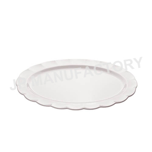 <span class=keywords><strong>Plateau</strong></span> alimentaire en plastique, <span class=keywords><strong>grand</strong></span> <span class=keywords><strong>plateau</strong></span> de service, 20 pouces, <span class=keywords><strong>plateau</strong></span> de charge ovale en <span class=keywords><strong>mélamine</strong></span> blanche - Product Image 5